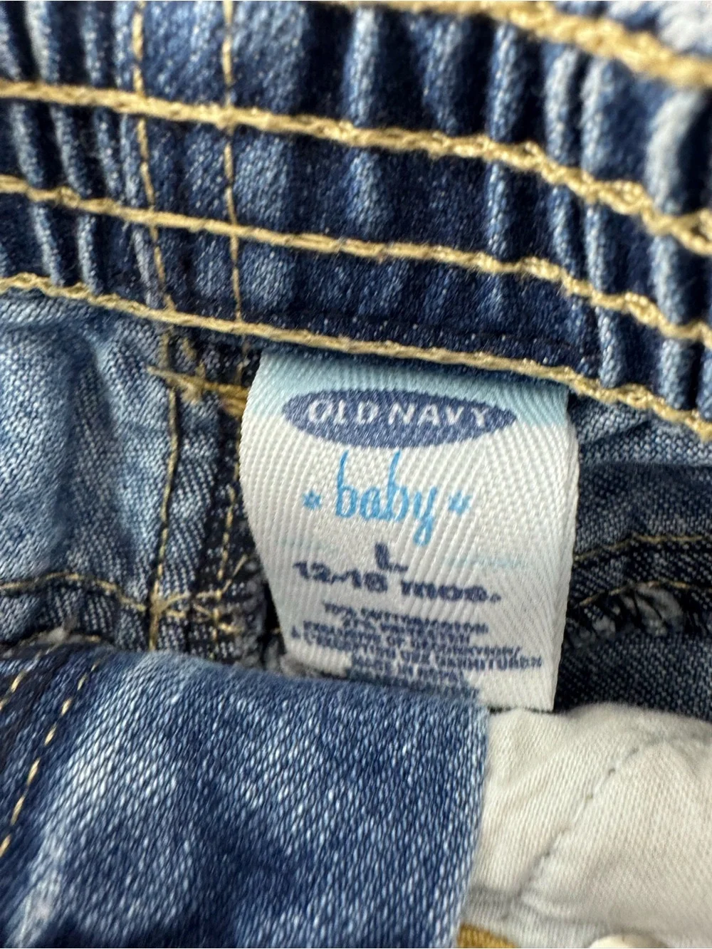 Old Navy Blue Denim Kids Jeans with Polar Bear Appliqués